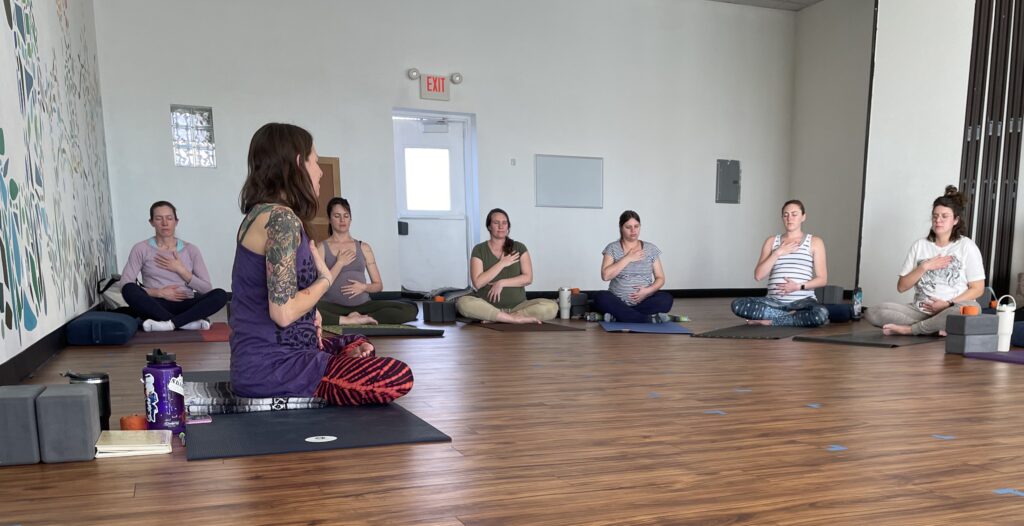 prenatal yoga class
